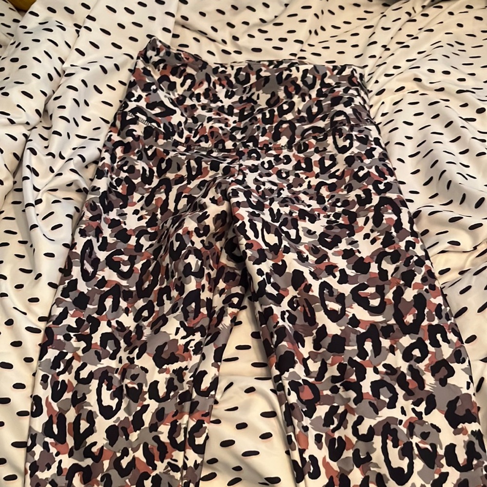 Colored Cheetah print workout pants